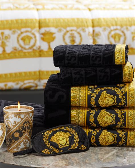 versace print hand towels|Versace prayer mat.